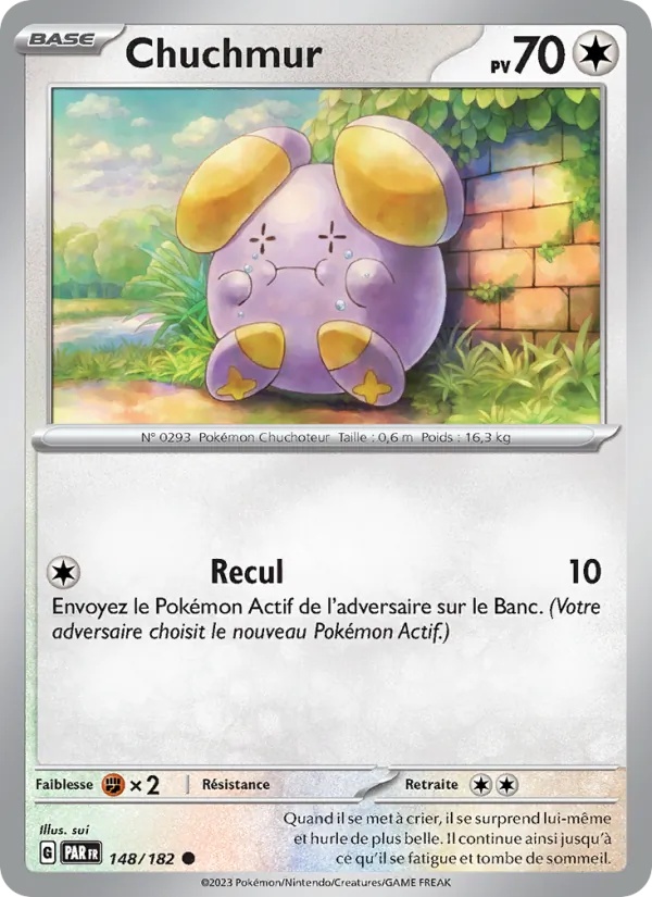 Chuchmur 148/182 - Faille Paradoxe - Pokémon JCC
