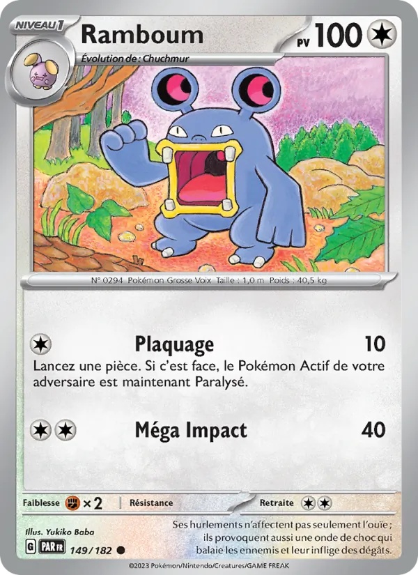 Ramboum 149/182 - Faille Paradoxe - Pokémon JCC