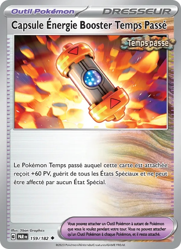 Capsule Énergie Booster Temps Passé 159/182 - Faille Paradoxe - Pokémon JCC