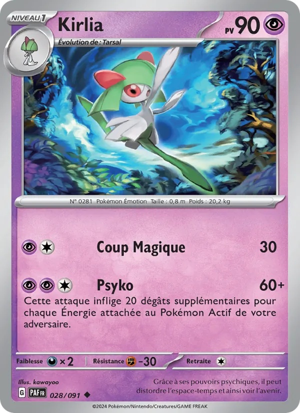 Kirlia 028/91 - Destinées de Paldea - Pokémon JCC