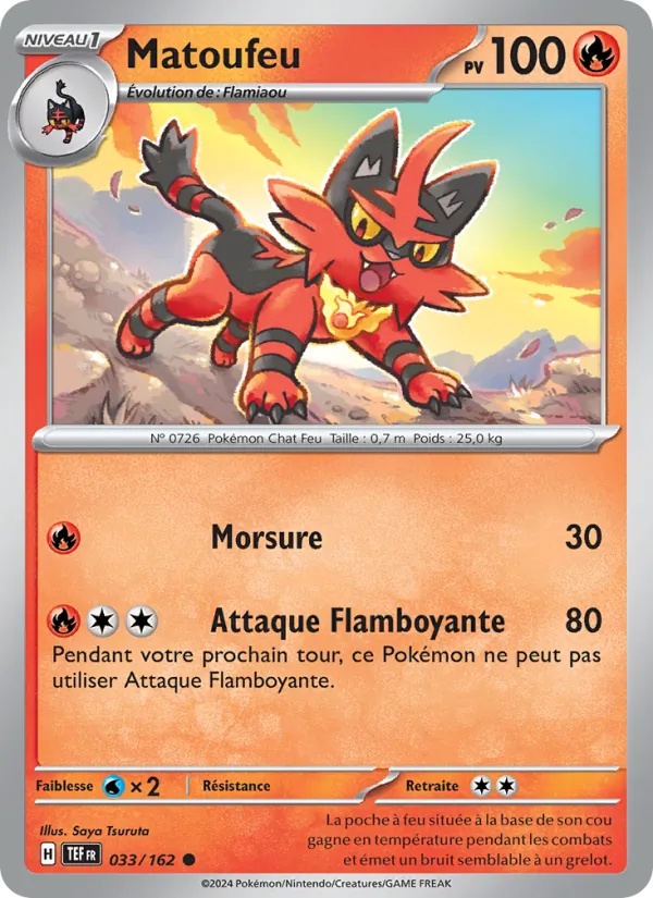 Matoufeu 033/162 - Forces Temporelles - Pokémon JCC