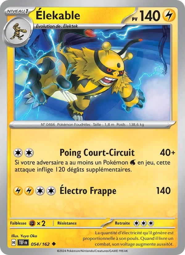 Élekable 054/162 - Forces Temporelles - Pokémon JCC