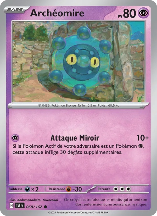 Archéomire 068/162 - Forces Temporelles - Pokémon JCC