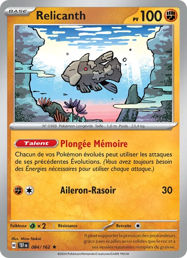 Relicanth 084/162 - Forces Temporelles - Pokémon JCC