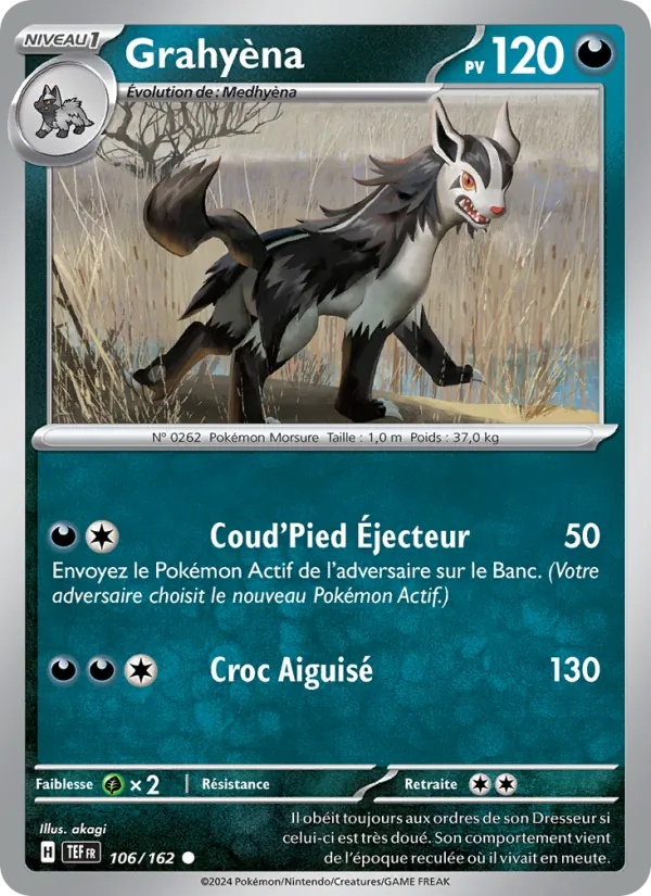 Grahyèna 106/162 - Forces Temporelles - Pokémon JCC