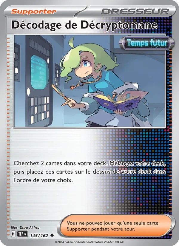 Décodage de Décryptomane 145/162 - Forces Temporelles - Pokémon JCC