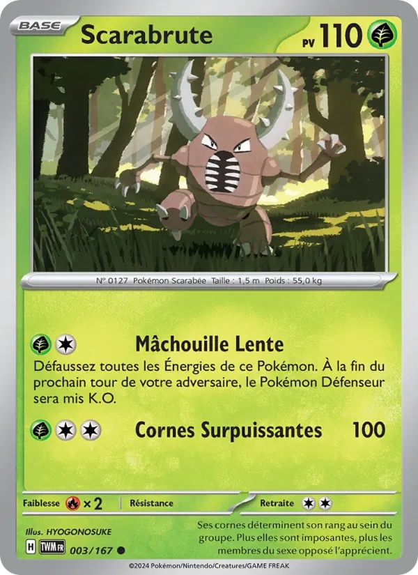 Scarabrute 003/167 - Mascarade Crépusculaire - Pokémon JCC