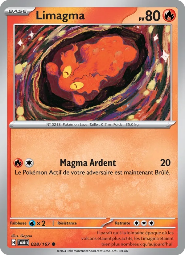 Limagma 028/167 - Mascarade Crépusculaire - Pokémon JCC