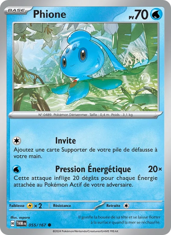 Phione 055/167 - Mascarade Crépusculaire - Pokémon JCC