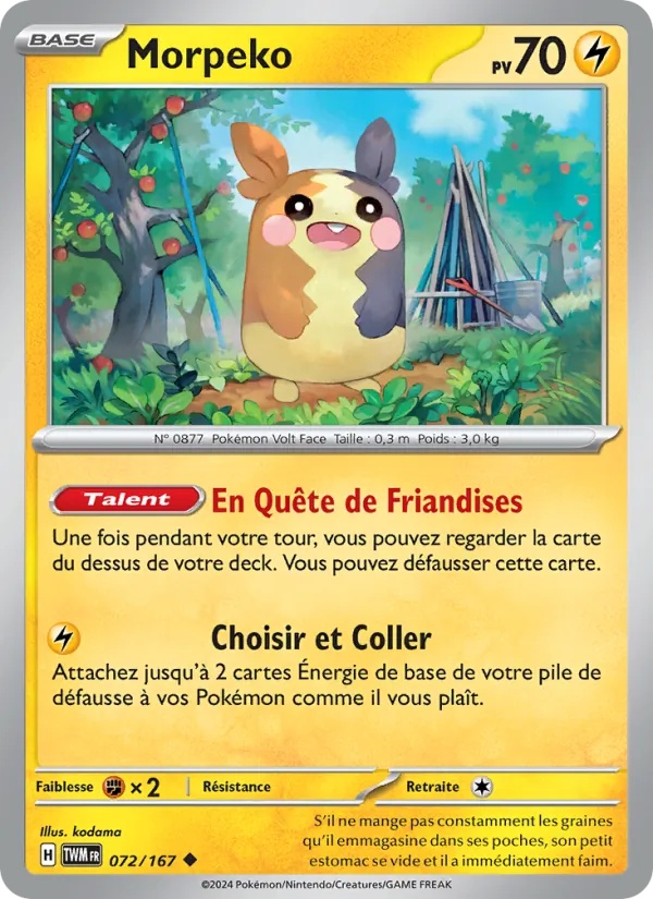 Morpeko 072/167 - Mascarade Crépusculaire - Pokémon JCC