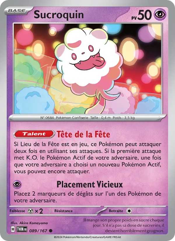 Sucroquin 089/167 - Mascarade Crépusculaire - Pokémon JCC