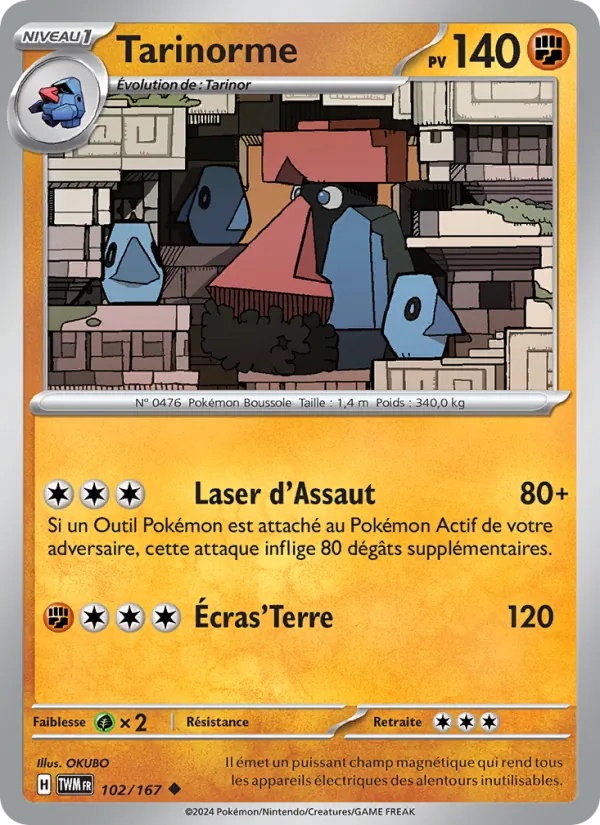 Tarinorme 102/167 - Mascarade Crépusculaire - Pokémon JCC