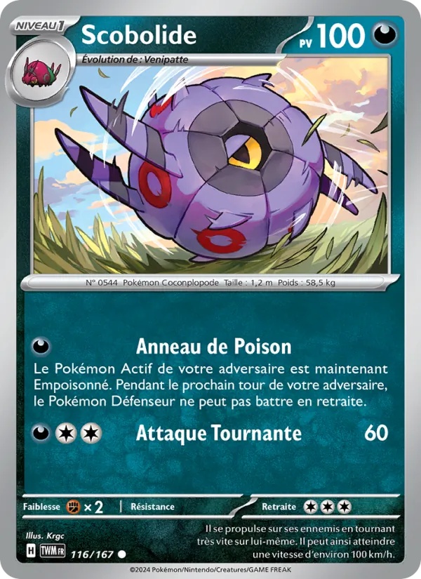 Scobolide 116/167 - Mascarade Crépusculaire - Pokémon JCC