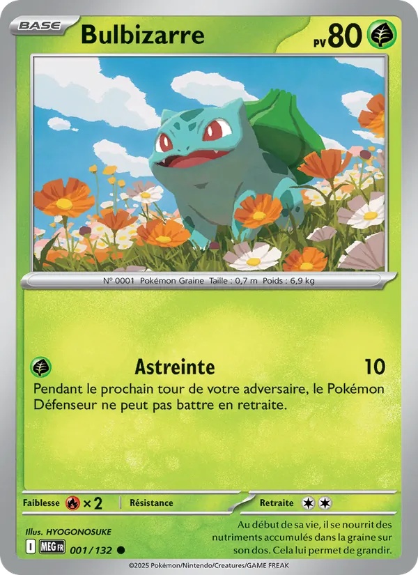 Bulbizarre 001/132 - Méga-Évolution - Pokémon JCC