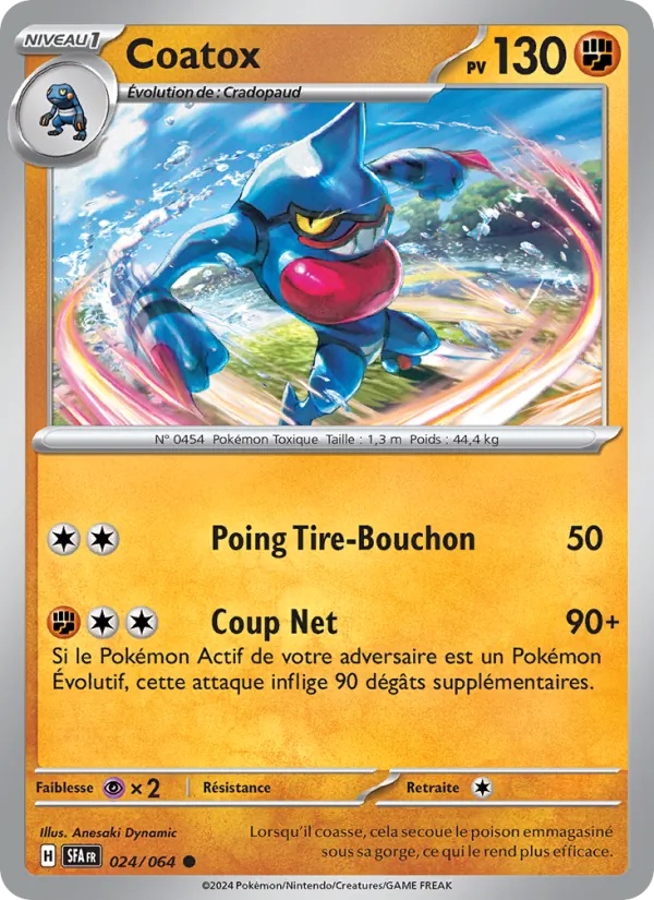Coatox 024/64 - Fable Nébuleuse - Pokémon JCC