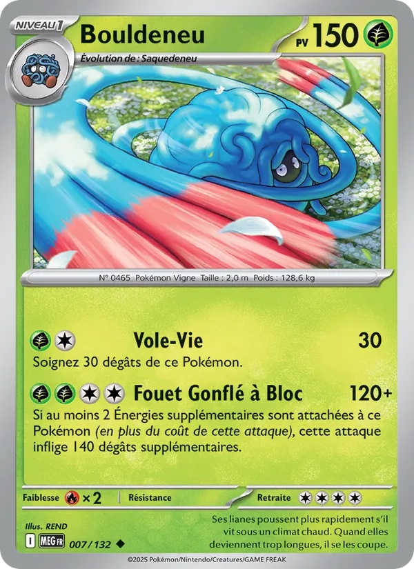 Bouldeneu 007/132 - Méga-Évolution - Pokémon JCC