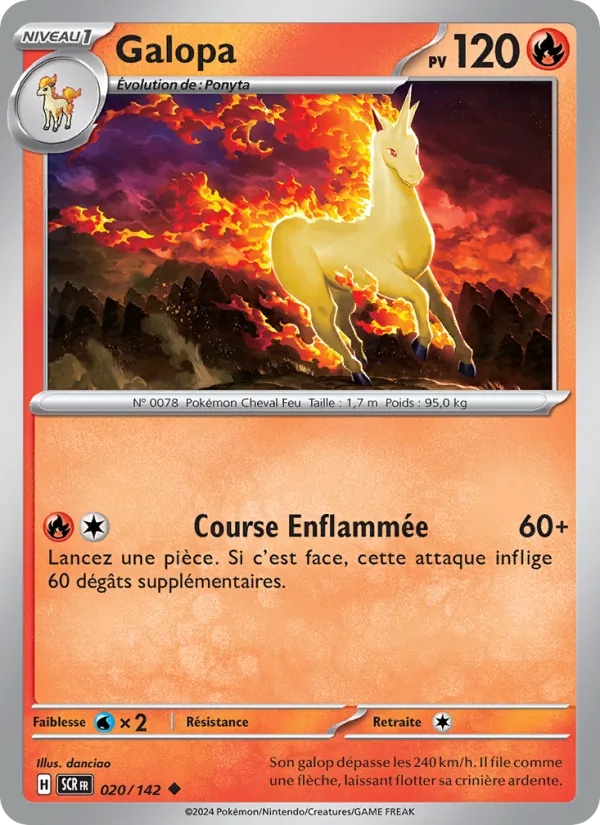 Galopa 020/142 - Couronne Stellaire - Pokémon JCC