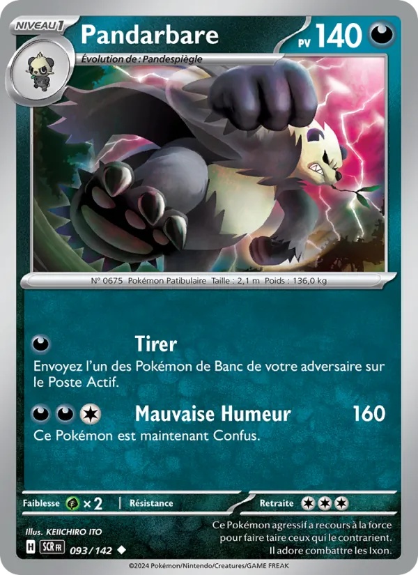 Pandarbare 093/142 - Couronne Stellaire - Pokémon JCC
