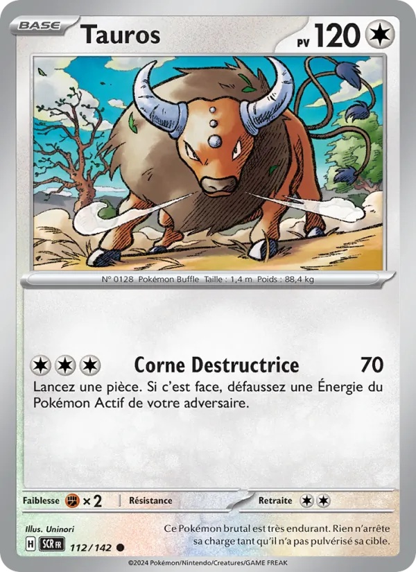 Tauros 112/142 - Couronne Stellaire - Pokémon JCC