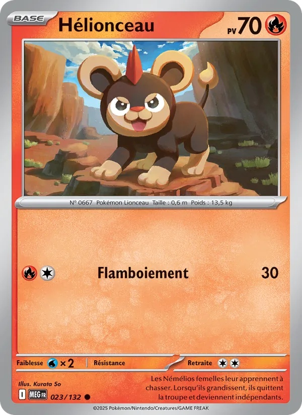 Hélionceau 023/132 - Méga-Évolution - Pokémon JCC