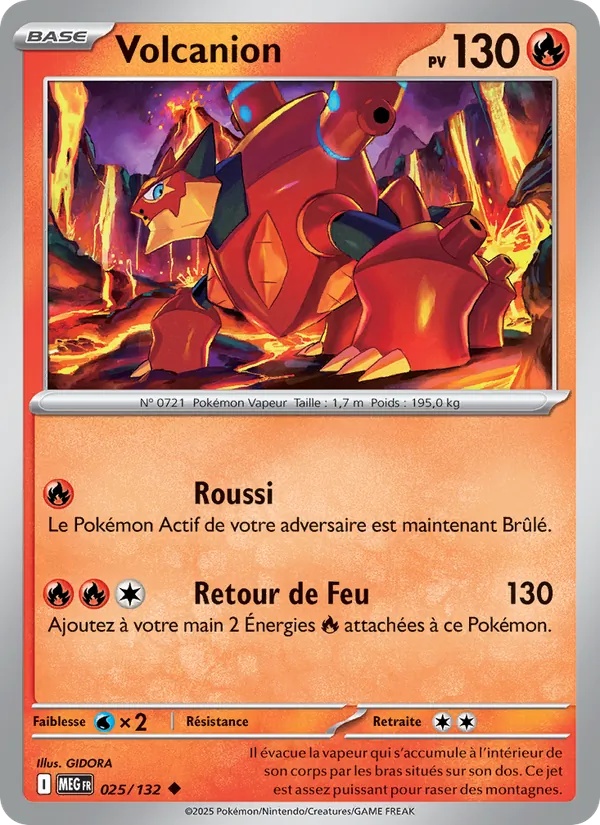 Volcanion 025/132 - Méga-Évolution - Pokémon JCC