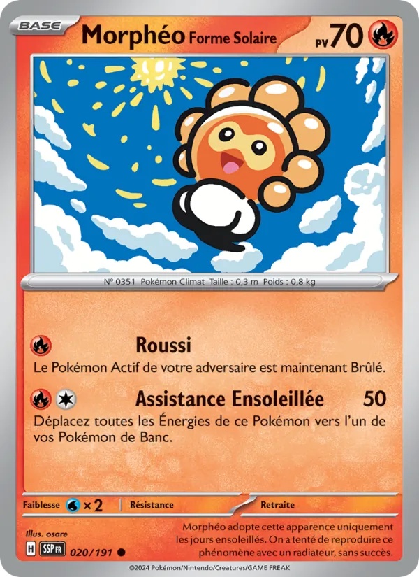 Morphéo Forme Solaire 020/191 - Étincelles Déferlantes - Pokémon JCC