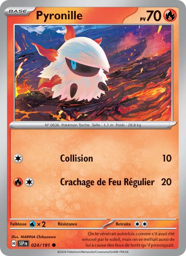 Pyronille 024/191 - Étincelles Déferlantes - Pokémon JCC