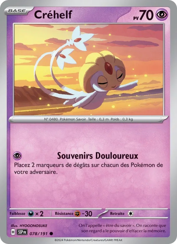 Créhelf 078/191 - Étincelles Déferlantes - Pokémon JCC