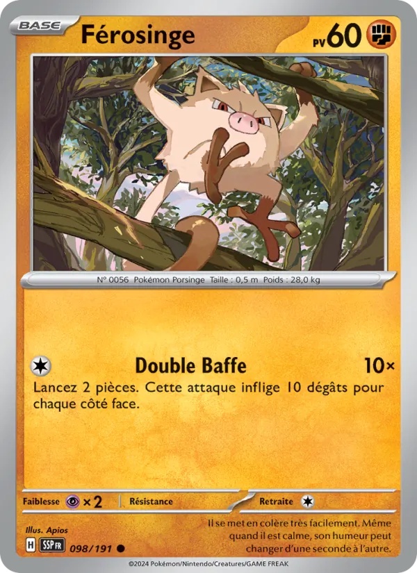 Férosinge 098/191 - Étincelles Déferlantes - Pokémon JCC