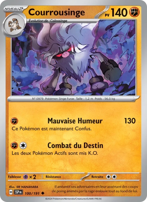 Courrousinge 100/191 - Étincelles Déferlantes - Pokémon JCC