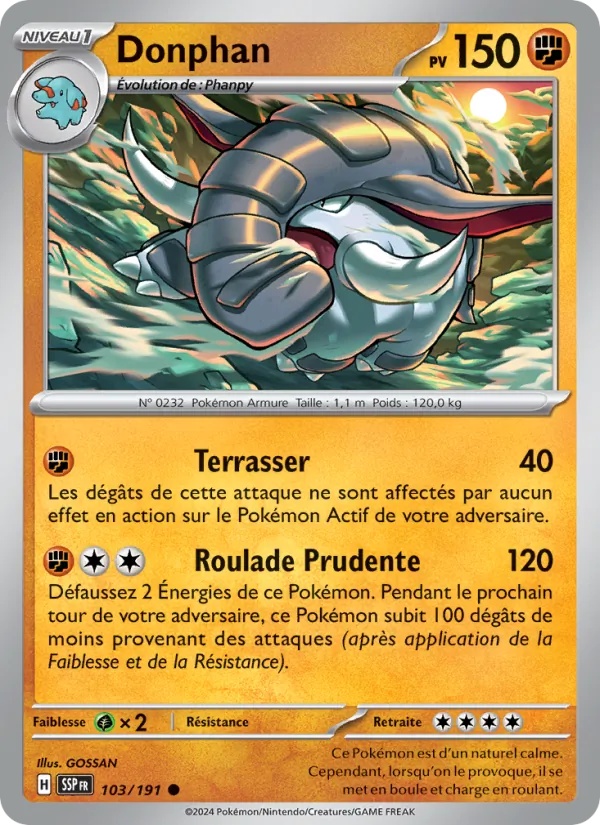 Donphan 103/191 - Étincelles Déferlantes - Pokémon JCC
