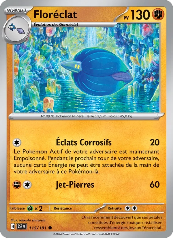 Floréclat 115/191 - Étincelles Déferlantes - Pokémon JCC