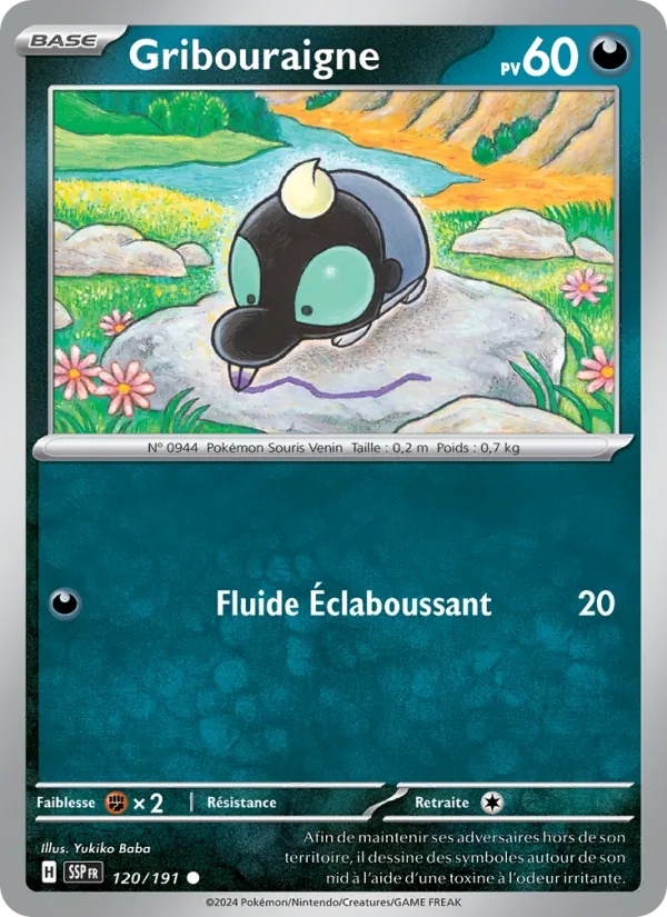 Gribouraigne 120/191 - Étincelles Déferlantes - Pokémon JCC