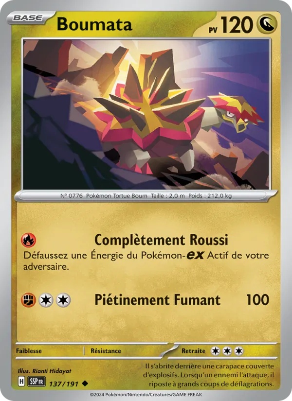 Boumata 137/191 - Étincelles Déferlantes - Pokémon JCC
