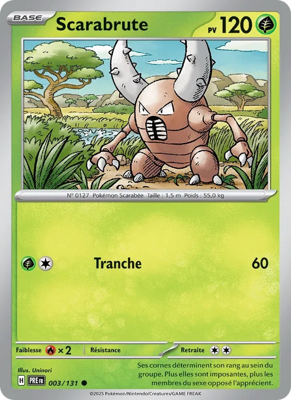 Scarabrute 003/131 - Évolutions Prismatiques - Pokémon JCC