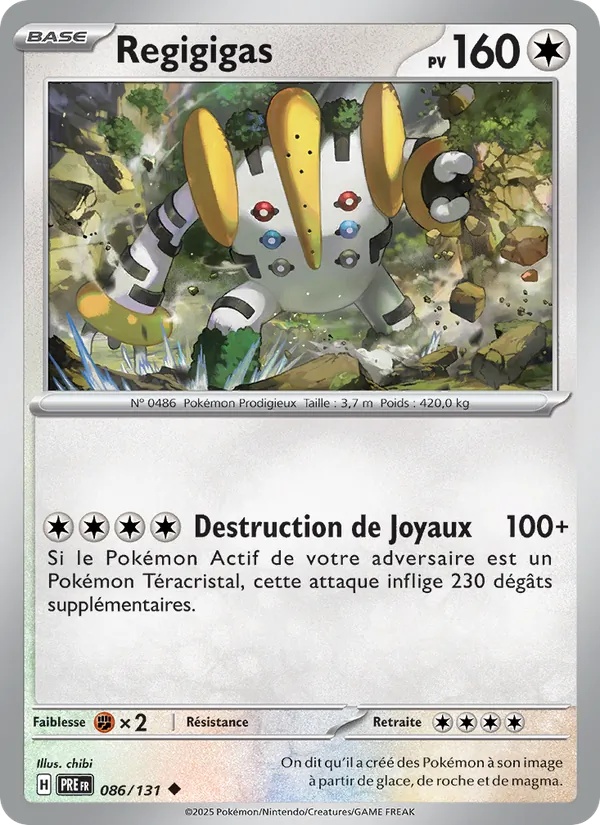 Regigigas 086/131 - Évolutions Prismatiques - Pokémon JCC