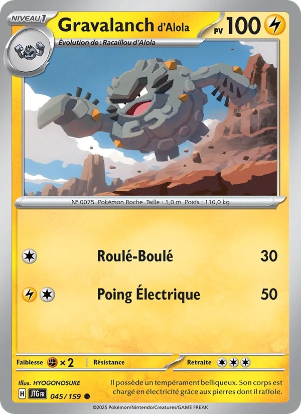 Gravalanch d'Alola 045/159 - Aventures Ensemble - Pokémon JCC