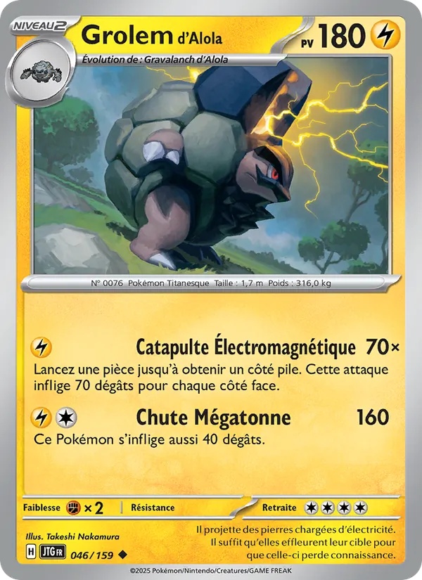 Grolem d'Alola 046/159 - Aventures Ensemble - Pokémon JCC