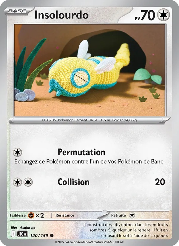Insolourdo 120/159 - Aventures Ensemble - Pokémon JCC
