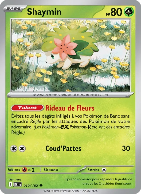 Shaymin 010/182 - Rivalités Destinées - Pokémon JCC