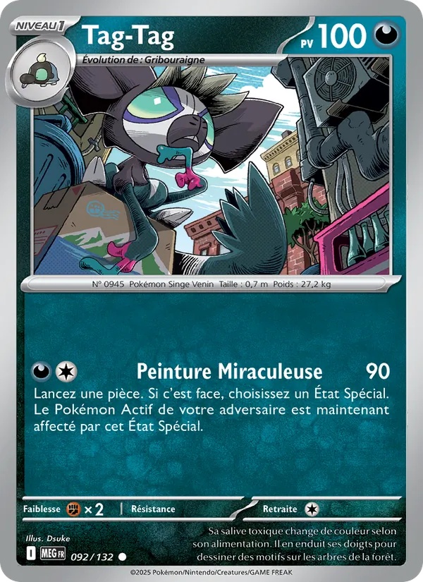 Tag-Tag 092/132 - Méga-Évolution - Pokémon JCC