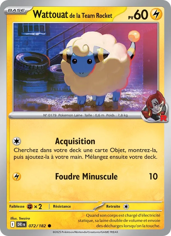 Wattouat de la Team Rocket 072/182 - Rivalités Destinées - Pokémon JCC