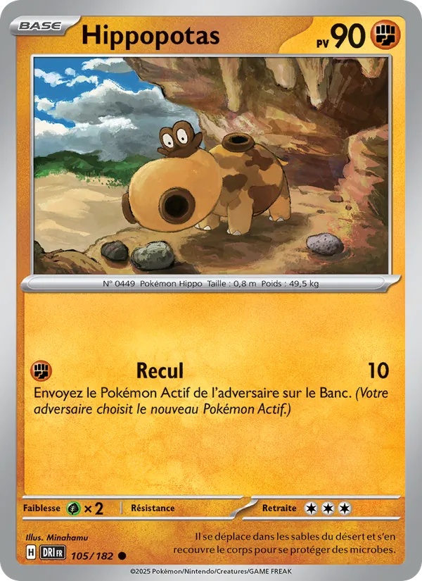 Hippopotas 105/182 - Rivalités Destinées - Pokémon JCC
