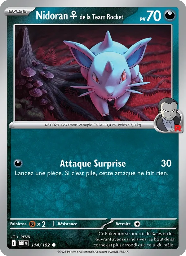 Nidoran♀ de la Team Rocket 114/182 - Rivalités Destinées - Pokémon JCC