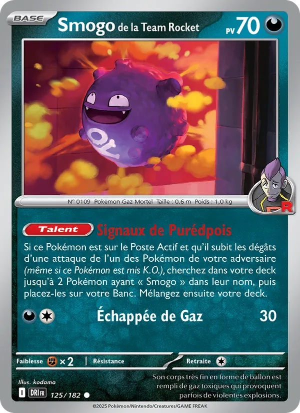 Smogo de la Team Rocket 125/182 - Rivalités Destinées - Pokémon JCC