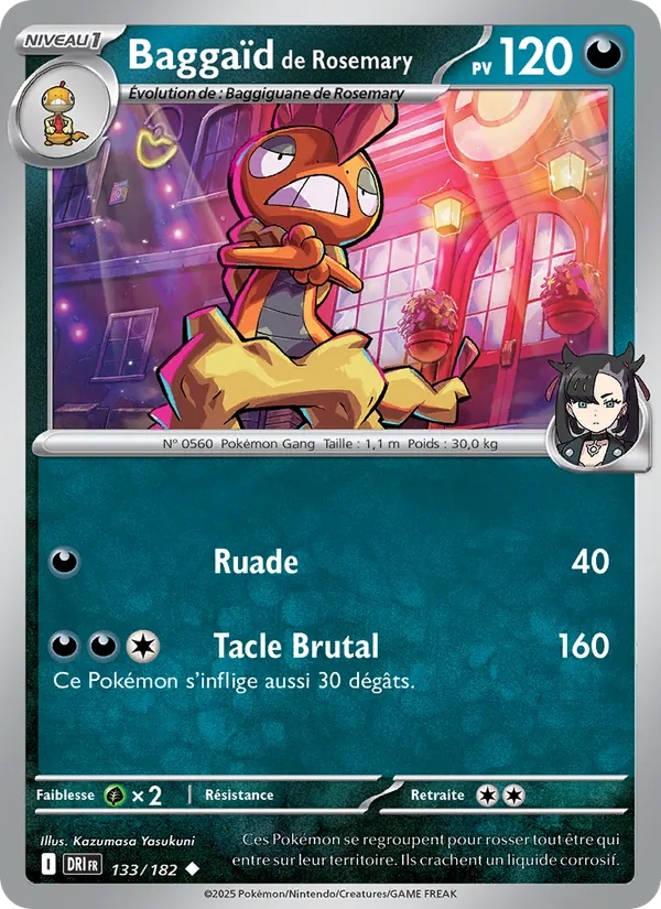 Baggaïd de Rosemary 133/182 - Rivalités Destinées - Pokémon JCC