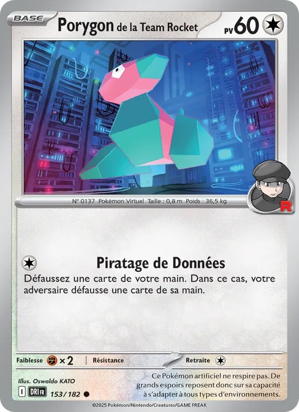 Porygon de la Team Rocket 153/182 - Rivalités Destinées - Pokémon JCC
