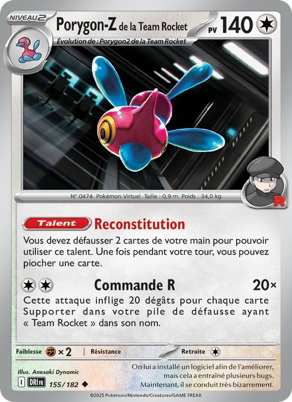 Porygon-Z de la Team Rocket 155/182 - Rivalités Destinées - Pokémon JCC