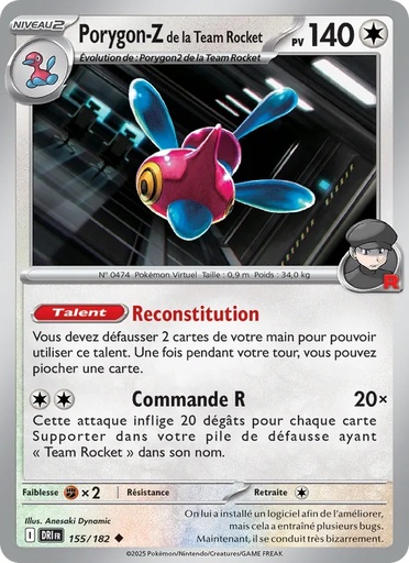 Porygon-Z de la Team Rocket 155/182