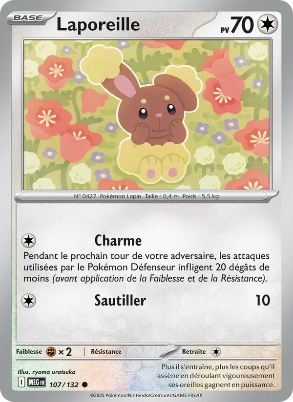 Laporeille 107/132 - Méga-Évolution - Pokémon JCC